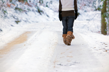 Frau im Schnee