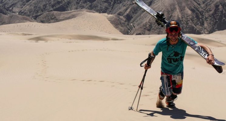 Skifahren im Sommer: Sandskiing auf dem Monte Kaolino