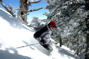 Skifahrer in Aktion